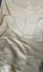 Load image into Gallery viewer, Women's Lakhnavi Handcrafted Cotton Chikankari Unstitched Kurti Fabric - HONC0302648