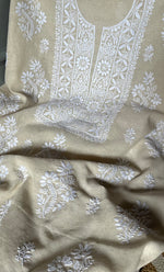 Load image into Gallery viewer, Women's Lakhnavi Handcrafted Cotton Chikankari Kurta And Kurta Dupatta Set - HONC0302852