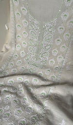 Load image into Gallery viewer, Women's Lakhnavi Handcrafted Mul Chanderi Unstitched Kurta And Dupatta Set - HONC0267974