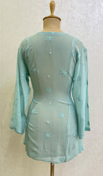 Load image into Gallery viewer, Women's Lucknowi Handcrafted Viscose Georgette Chikankari Top - HONC0152251