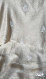 Load image into Gallery viewer, Women's Lakhnavi Handcrafted Munga Silk Chikankari Kurta And Dupatta Set- HONC0256126