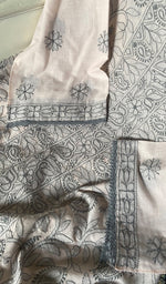Load image into Gallery viewer, Hiba Women's Lakhnavi Handcrafted Unstitched Cotton Chikankari Suit Material - HONC0348836