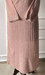 将图像加载到图库查看器中, Yusra Women's Lakhnavi Handcrafted Viscose Georgette Chikankari Kurti- HONC0333808