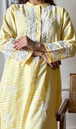 Load image into Gallery viewer, Amanat Women's Lucknowi Handcrafted Cotton Chikankari Kurti - HONC0225123