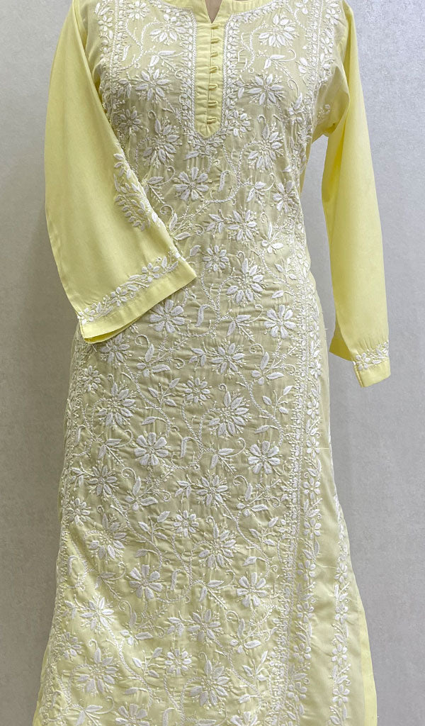 Women's Lucknowi Handcrafted Cotton Chikankari Kurti - HONC0164353