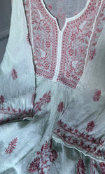 Load image into Gallery viewer, Women's Lakhnavi Handcrafted Mul chanderi Semi -Stitched Kurta And Dupatta Set - HONC0276225