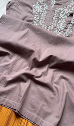 将图像加载到图库查看器中, Women's Lucknowi Handcrafted Cotton Chikankari Kurti - HONC0301004