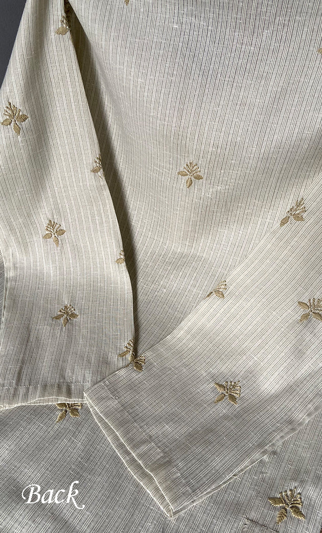 Men's Lucknowi Handcrafted Cotton Chikankari Kurta - HONC0298854