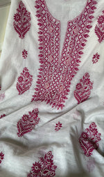 Load image into Gallery viewer, Women's Lakhnavi Handcrafted Mul Chanderi Unstitched Kurta And Dupatta Set - HONC0265849