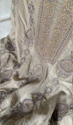 Load image into Gallery viewer, Women's Lakhnavi Handcrafted Mul Chanderi Unstitched Kurta And Dupatta Set- HONC0326150