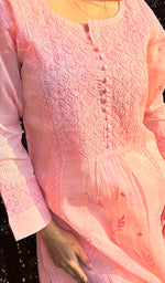 Load image into Gallery viewer, Areesha Women's Lakhnavi Handcrafted Kota Doria Chikankari Kurti - HONC0218341