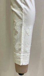 Load image into Gallery viewer, Women's Lakhnavi Handcrafted Cotton Chikankari Pant - HONC0214875