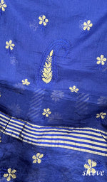 Load image into Gallery viewer, Women's Lakhnavi Handcrafted Kota Cotton Chikankari Unstitched Kurti Fabric - N7567