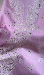 Load image into Gallery viewer, Women's Lakhnavi Handcrafted Cotton Chikankari Suit Material - HONC0232460