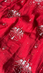 Load image into Gallery viewer, Women's Lakhnavi Handcrafted Mul Chanderi Semi - Stitched Kurta And Dupatta Set - HONC0246420