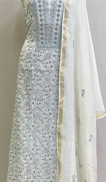 将图像加载到图库查看器中, Women's Lakhnavi Handcrafted Mul Chanderi Kurta And Dupatta Set- HONC0174282