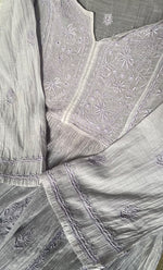 将图像加载到图库查看器中, Women's Lakhnavi Handcrafted Mul Chanderi Semi - Stitched Kurta And Dupatta Set - HONC0300832