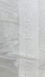 Load image into Gallery viewer, Women's Lucknowi Handcrafted Cotton Chikankari Dupatta - HONC0160543