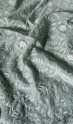 Load image into Gallery viewer, Women's Lakhnavi Handcrafted Mul Chanderi Semi - Stitched Kurta And Dupatta Set - HONC0200719