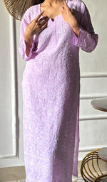 Load image into Gallery viewer, Women's Lakhnavi Handcrafted Cotton Chikankari Kurti - HONC0343824