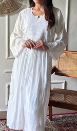 Load image into Gallery viewer, Women's Lucknowi Handcrafted Modal Cotton Chikankari Kurti - HONC0151549