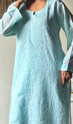将图像加载到图库查看器中, Aparna Women's Lakhnavi Handcrafted Cotton Chikankari Kurti - HONC0343822