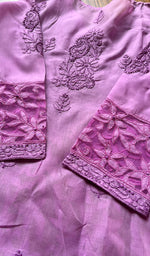 将图像加载到图库查看器中, Women's Lakhnavi Handcrafted Cotton Chikankari Kurti - NC065015