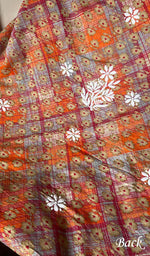 将图像加载到图库查看器中, Women's Lakhnavi Handcrafted Cotton Chikankari Unstitched Kurti Fabric - HONC0284376