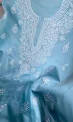 Load image into Gallery viewer, Women's Lakhnavi Handcrafted Unstitched Cotton Chikankari Suit Material - HONC0321791