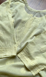 Load image into Gallery viewer, Women's Lakhnavi Handcrafted Cotton Chikankari Top - HONC0214052