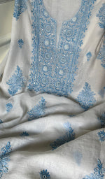 Load image into Gallery viewer, Women's Lakhnavi Handcrafted Mul Chanderi Unstitched Kurta And Dupatta Set - HONC0265850