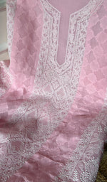 Load image into Gallery viewer, Women's Lakhnavi Handcrafted Cotton Chikankari Suit Material - HONC0289737
