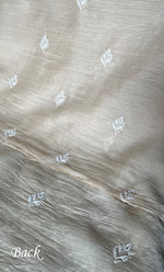 Load image into Gallery viewer, Lucknowi Handcrafted Munga Silk Chikankari Unstitched Men's Kurta Fabric - HONC0337757