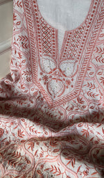 Load image into Gallery viewer, Women's Lakhnavi Handcrafted Maheshwari Mul Chanderi Unstitched Kurta And Dupatta Set - HONC0271872