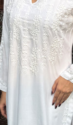 Load image into Gallery viewer, Women's Lakhnavi Handcrafted Modal Cotton Chikankari Kurta And Palazzo Set - HONC0251125