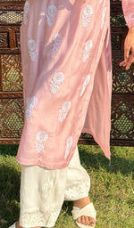 Load image into Gallery viewer, Women's Lucknowi Handcrafted Viscose Georgette Chikankari Palazzo- HONC0176142