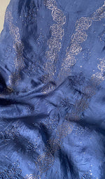 将图像加载到图库查看器中, Afeera Women's Lakhnavi Handcrafted Pure Organza Chikankari Unstitched Kurta And Dupatta Set- HONC0261148