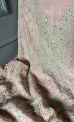 将图像加载到图库查看器中, Women's Lakhnavi Handcrafted Mul Chanderi Unstitched Kurta And Dupatta Set- HONC0273564