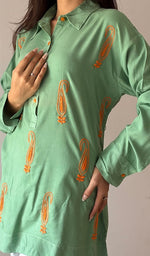 Load image into Gallery viewer, Aamna Women's Lakhnavi Handcrafted Cotton Chikankari Top - HONC0325780