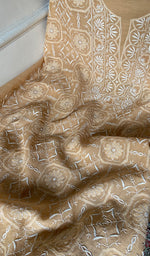 Load image into Gallery viewer, Aseel Women's Lakhnavi Handcrafted MUl Chanderi Unstitched Chikankari Full Suit - HONC0342157