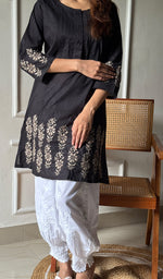 Load image into Gallery viewer, Women's Lucknowi Handcrafted Cotton Chikankari Top - HONC0297427