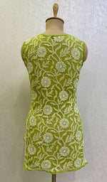 Load image into Gallery viewer, Women's Lucknowi Handcrafted Faux-Georgette Chikankari Top- HONC0140438