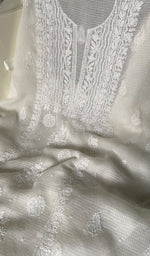 Load image into Gallery viewer, Women's Lucknowi Handcrafted Kota Cotton Chikankari Kurta And Dupatta Set - HONC0217684