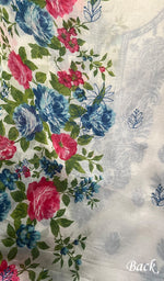 将图像加载到图库查看器中, Women's Lakhnavi Handcrafted Cotton Chikankari Unstitched Kurti Fabric - HONC0284327