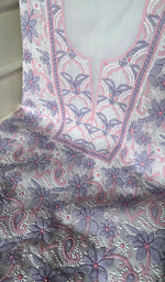 将图像加载到图库查看器中, Sidra Women's Lakhnavi Handcrafted Cotton Chikankari Suit Material - HONC0291775