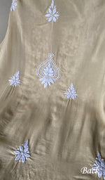 将图像加载到图库查看器中, Simran Women's Lakhnavi Handcrafted Modal Cotton Chikankari Unstitched Kurti Fabric - HONC0261078