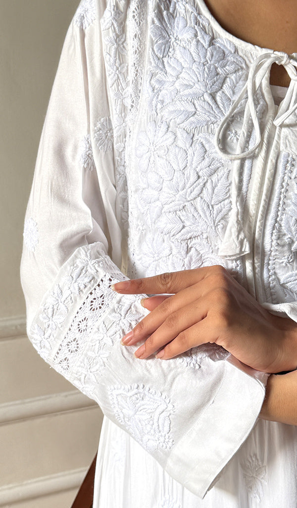 Women's Lucknowi Handcrafted Cotton Kurti  - HONC0296920