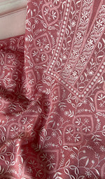 Load image into Gallery viewer, Women's Lakhnavi Handcrafted Mul Chanderi Unstitched Kurta And Dupatta Set - HONC0342140