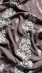 将图像加载到图库查看器中, Women's Lakhnavi Handcrafted Cotton Chikankari Kurti- HONC0301043