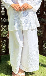 Load image into Gallery viewer, Women's Lucknowi Handcrafted Cotton Chikankari Palazzo - HONC0281496